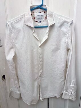 Denim & Flowers Ricky Singh Longsleeve Medium Shirt 54% Cotton/46% Lyocell